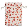 12-Pack 4x6 Reusable Cotton Canvas Muslin Gift Bags w. Drawstrings (Red Hearts, Small) - for Presents, Party Favors, Retail, Samples by TheDisplayGuys view 4