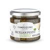 CAMPO D'ORO | PASTA SAUCE 180 Gr., Pesto sauce with Italian Pecorino Cheese PDO, basil sauce and persil. Italian pasta sauce & sicilian pesto sauce. Rustic tins,sauce for your recipes 100% made in italy view 1