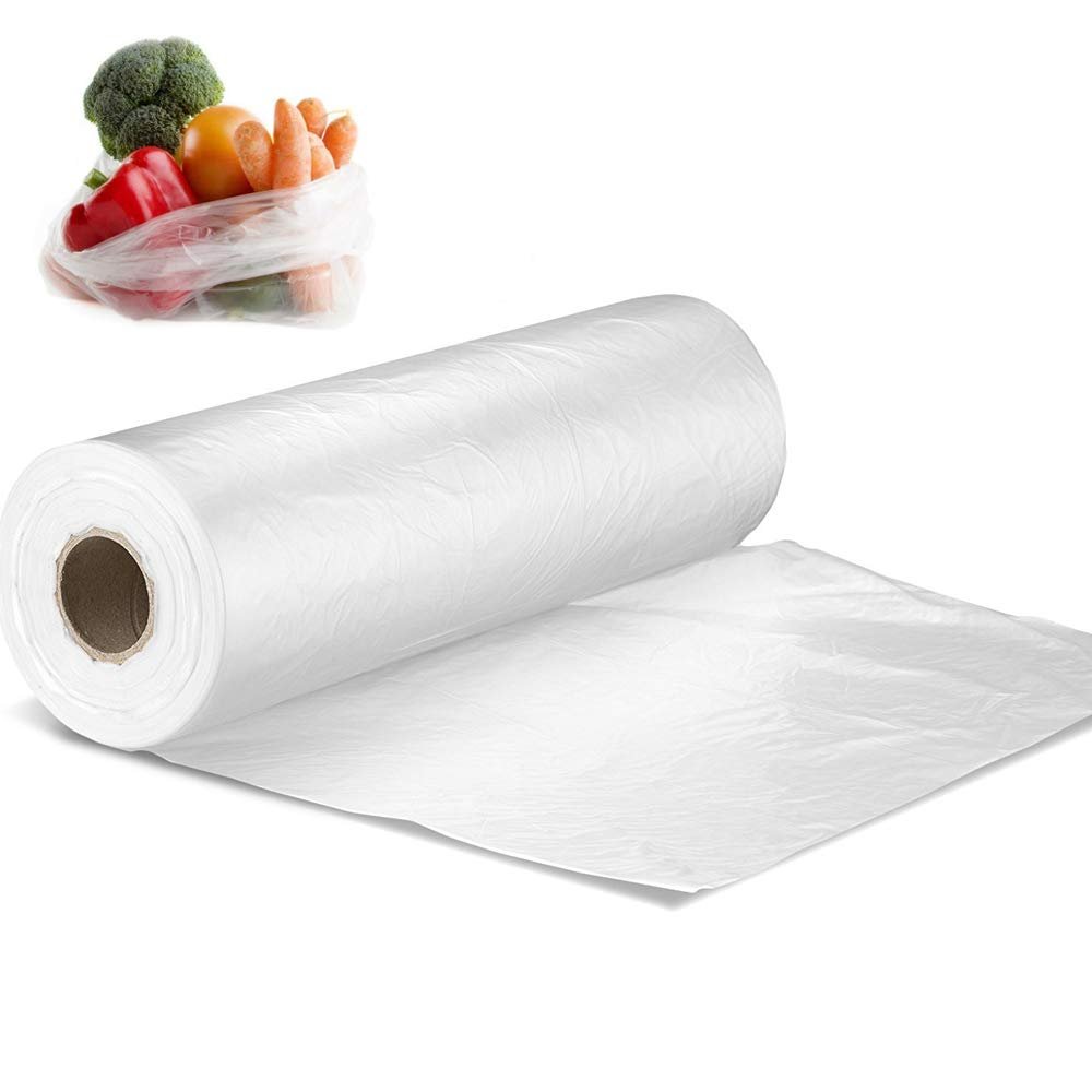 16" X 20" Plastic Produce Bag on a Roll, Clear Food Storage Bags for Bread Fruits Vegetable, 350 Bags/Roll (8 Rolls)