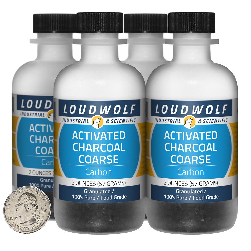 Activated Charcoal / 8 Ounces / 4 Bottles / 100% Pure Food Grade/Granulated