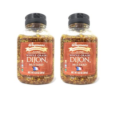 Wegmans Whole Grain Dijon Mustard (2 Pack, Total of 19.8oz)