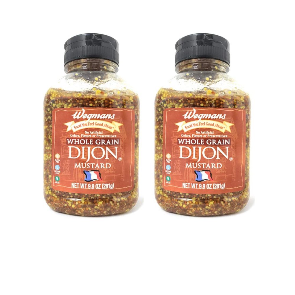 Wegmans Whole Grain Dijon Mustard (2 Pack, Total of 19.8oz)