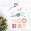 Canopy Street Yay Yippee Woohoo Congratulatory Note Cards / 24 All Occasion Blank Celebration Greeting Cards / 4 Festive Designs / 3 1/2" x 4 7/8" Congrats Graduation Celebration Event Cards view 4