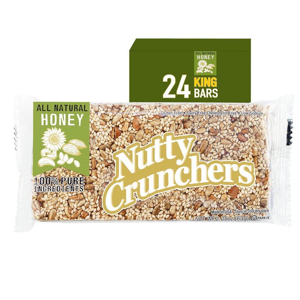 Nutty Crunchers All Natural Ingredients King Bars (Honey Mix, 24 King Bars)