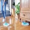 Leifheit Clean Twist Disc Mop Head  Dual-Fiber Microduo Replacement Mop for Clean Twist Ergo Set, Microfiber Bristles Clean Dirt from Grout, Machine Washable, Durable for All Floor Types  Turquoise view 3