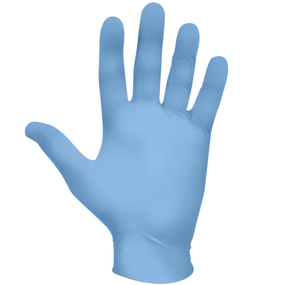 SHOWA 7502PF Sustainable EBT Latex-Free, Powder-Free, Nitrile Disposable Single Use Safety Gloves, 2.5 Mil, 9.5" Length, X-Small (1 Box/200 Gloves)