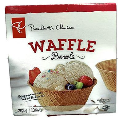 PC ICE Cream Cone Waffle Cone Bowls - (10ct) 205g/7.2 oz {Imported from Canada}