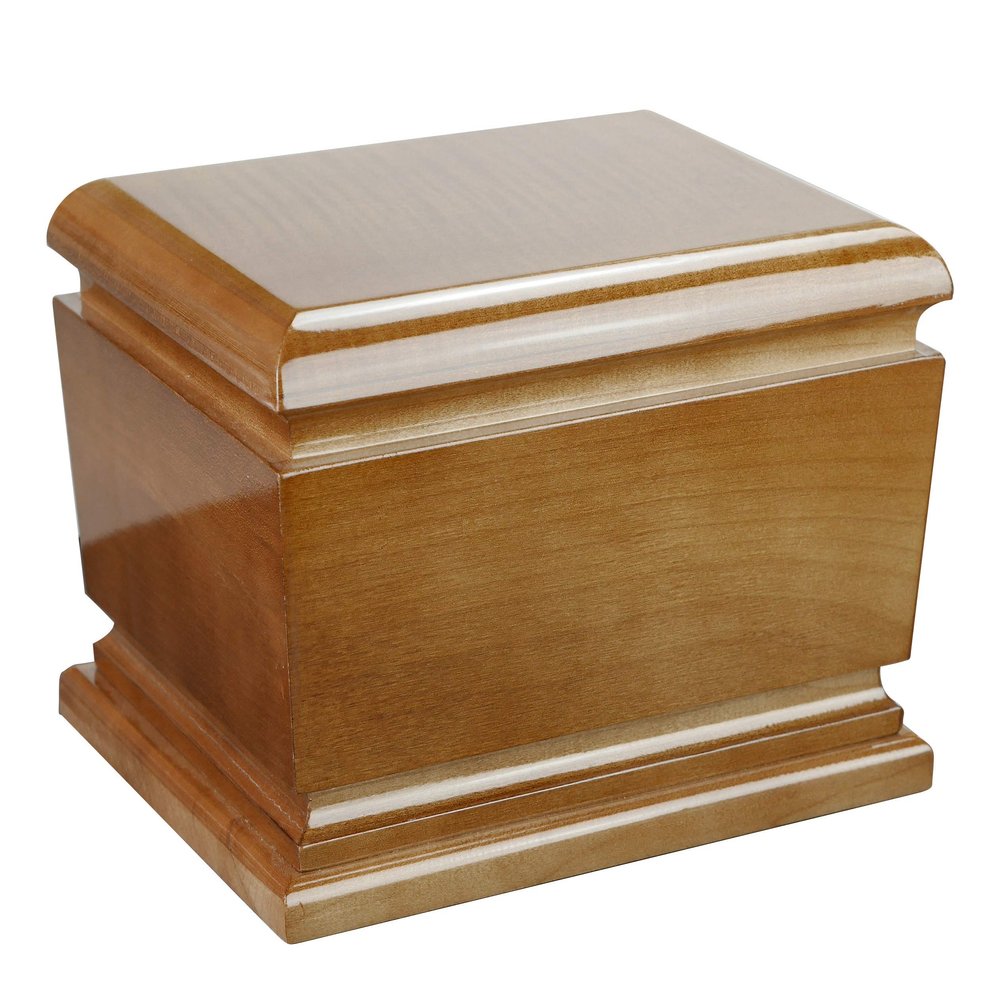 Gregspol Ltd BEAUTIFUL SOLID WOOD CASKET FUNERAL ASHES URN FOR ADULT HUMAN URN (WU48) (Plain)