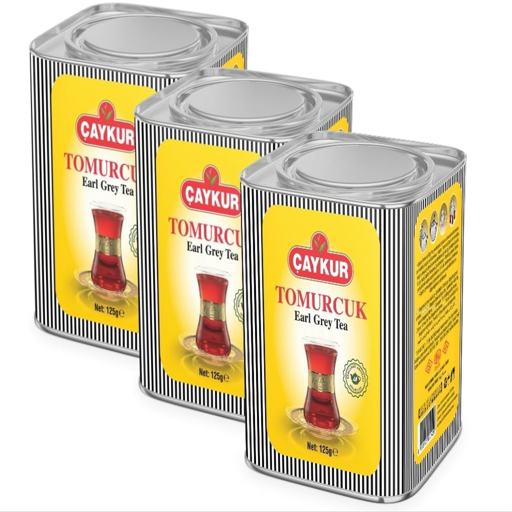 AYKUR Earl Grey Tea Tomurcuk, Tea Buds, Loose Leaf with Natural Bergamot Aroma, Flavor Enhancer Young leaves Black Tea 125gr / 4.4 oz (Pack of 3)
