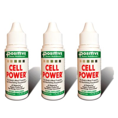 Cell Power Liquid High-Energy Concentrate, 1 oz. Bottle (Pack of 3) -Original 1949 Formula: pH Balancing, Oxygen Producing -1 oz. Makes over 75 quarts (3)