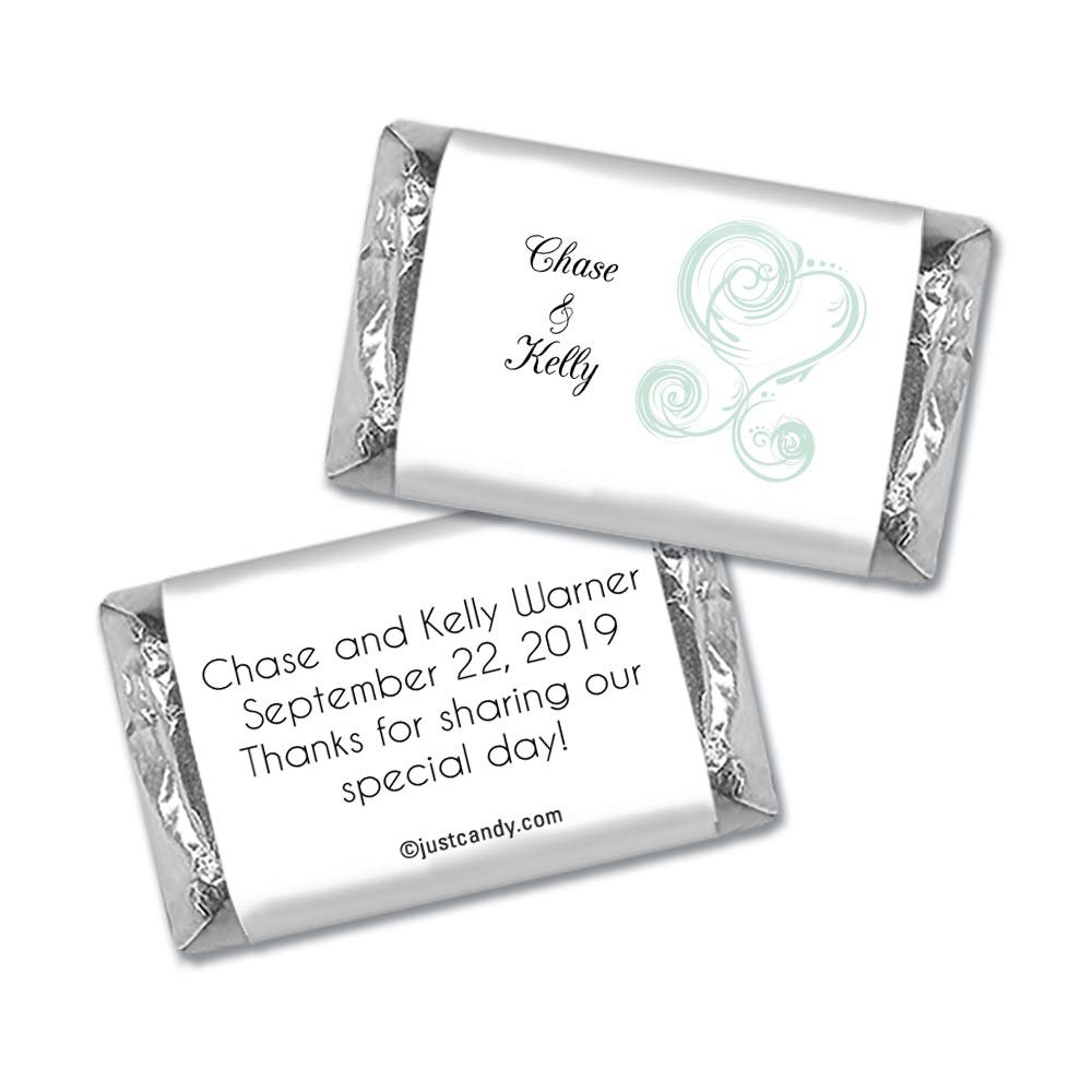 Candy Wedding Favors for Guests 75ct Personalized Miniatures Chocolate (75 Count) Bridal Shower Favors for Guests