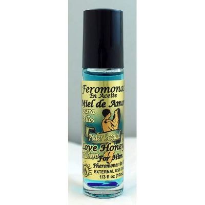 12 PIECES BRYBRADAN LOVE HONEY(HIM)/MIEL DE AMOR ELLOS PHEROMONE OIL 1/3OZ 10ML ROLL ON BOTTLE
