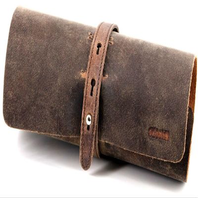 adorini cigar roll real leather brown