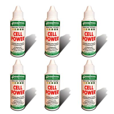 Cell Power Liquid High-Energy Super Concentrate, 2 oz. Bottle (Pack of 6) -Original 1949 Formula: pH Balancing, Oxygen Producing -2 oz. Makes over 140 quarts (6)