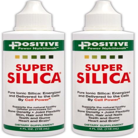 Super Silica Liquid Concentrate, 4 oz. Bottle (Pack of 2) -Highest Absorption, Collagen-Producing, Supports Healthy Bone Density, Joint Flexibility, Skin Hair and Nails, -4 oz. Makes Over 68 quarts