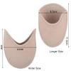 Ballet Pointe Shoe Socks Pad, Knitted Fabric Toe Cap Cover Ballet Slipper Toe Pouches Pad, Relief Forefoot Pain Point Shoes Toes Wrapped Protector Cushion Women Anti-Slip Toes Half Socks (Long) view 2
