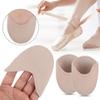 Ballet Pointe Shoe Socks Pad, Knitted Fabric Toe Cap Cover Ballet Slipper Toe Pouches Pad, Relief Forefoot Pain Point Shoes Toes Wrapped Protector Cushion Women Anti-Slip Toes Half Socks (Long) view 4