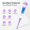 Easy@Home Digital Basal Thermometer with Large Backlight LCD Display, 1/100th Degree High Precision and Memory Recall, NOT Bluetooth Enabled,Upgraded EBT-100B-P (Purple) view 2