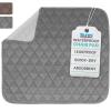 Sures Waterproof Chair Pads for Incontinence (22" x 21") - Washable, Waterproof Seat Protector - Chair Protector Seat Cover - Absorbent Pad for Bed, Seat, Car, Wheelchair & Recliner (Gray, 1 Pack) view 1
