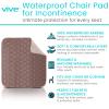 Sures Waterproof Chair Pads for Incontinence (22" x 21") - Washable, Waterproof Seat Protector - Chair Protector Seat Cover - Absorbent Pad for Bed, Seat, Car, Wheelchair & Recliner (Brown, 1 Pack) view 2