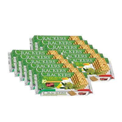 Sophia Cracker Italian Rosemary & Extra Virgin Olive Oil 8.8oz (12-pack) | Premium Italian Crackers | Rosemary Saltines for Appetizers & Cheese Boards | Fresh Bakery-Style Snack | Italian Pantry Staple