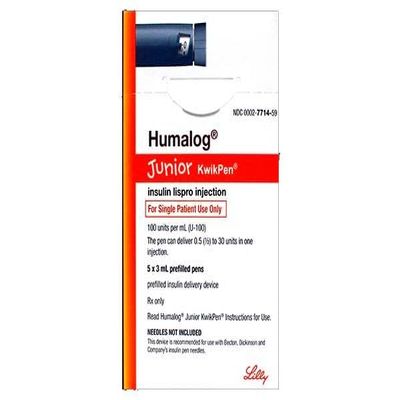 Eli Lilly HUMALOG JR KWIKPEN 100 UNITS/ML PEN INJECTOR (Pre-Filled Pen, 3 Milliliter)