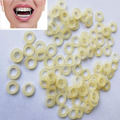 1000 Pcs Amber 3.5OZ Elastic Rubber Bands 1/8 MediumForce Braces Dental Orthodontic Latex Bands Dentist Great for Dreadlocks, Braids, Top Knots