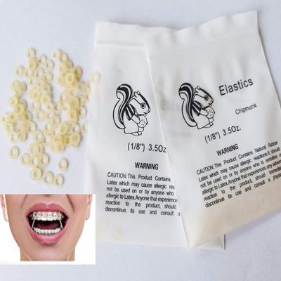 200 Pcs Amber 3.5OZ Elastic Rubber Bands 1/8 MediumForce Braces Dental Orthodontic Latex Bands Dentist Great for Dreadlocks, Braids, Top Knots