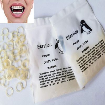 200 Pcs Amber Elastic Rubber Bands Braces 5/16 Medium Force 3.5oz Dental Orthodontic Latex Bands Dentist Great for Dreadlocks, Braids, Top Knots Free Placers