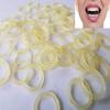 200 Pcs Amber Elastic Rubber Bands Braces 5/16 Medium Force 3.5oz Dental Orthodontic Latex Bands Dentist Great for Dreadlocks, Braids, Top Knots Free Placers view 2