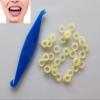 100 Pcs Amber 3.5OZ Elastic Rubber Bands 1/8 MediumForce Braces Dental Orthodontic Latex Bands Dentist Great for Dreadlocks, Braids, Top Knots Free Placers view 4