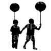 1/2 Sheet - Brothers Silhouette Birthday - D24545 - 2D Edible Cake Cupcake Party Topper view 1