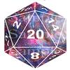1/2 Sheet - D20 Space Dice Birthday - D24550 - 2D Edible Cake Cupcake Party Topper view 1