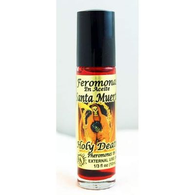 12 PIECES BRYBRADAN HOLY DEATH RED/SANTA MUERTE ROJO PHEROMONE OIL 1/3OZ 10ML ROLL ON BOTTLE