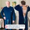 Premium, Unisex, Anti-Strip & Incontinence Onesie/Jumpsuit - Clothing for Alzheimer's and Dementia - (Navy Blue, Large) view 2