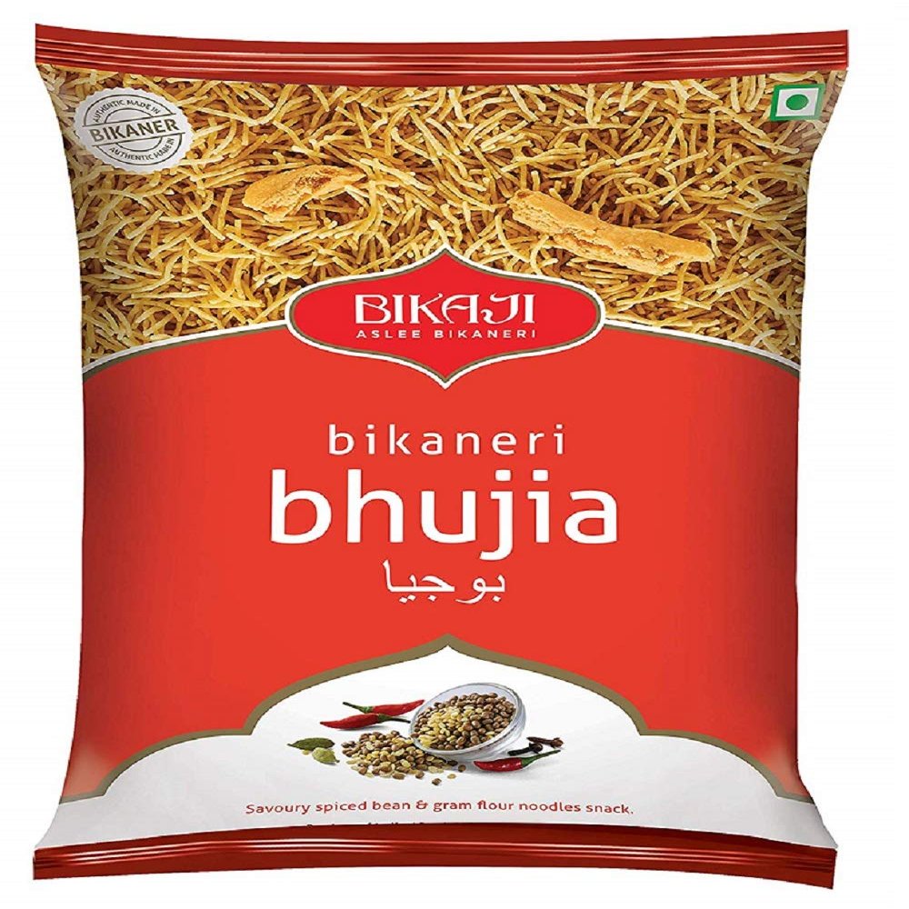 Bikaji Bikaneri Bhujia - 100% Vegetarian Indian Namkeen snack - 1Kg (Pack of 1)