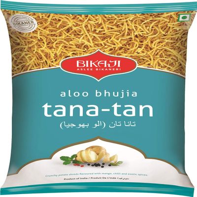 Bikaji Aaloo Bhujiya Tana Tan - Indian Namkeen Snack - 1Kg (Pack of 1)