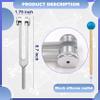 OM 136.1Hz Tuning Fork Weighted, Heart Chakra Tuning Energy Fork for Sound Healing, Meditation, Immune System and Circulatio, Silver view 3