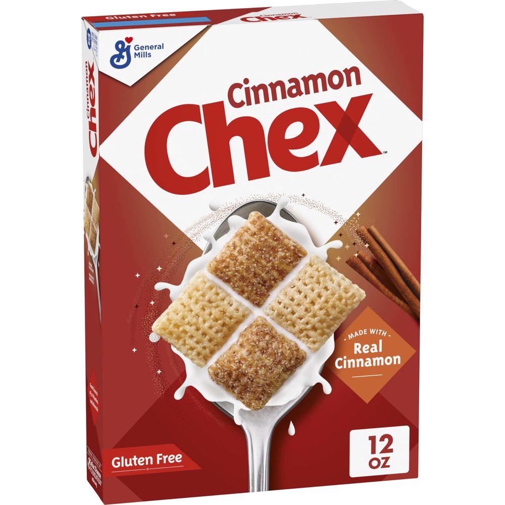 Cinnamon Chex Cereal, Gluten Free Breakfast Cereal, Made with Whole Grain, 12 oz