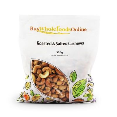 Buy Whole Foods Cashew Nuts Whole, Roasted & Salted (500g)