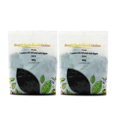 Buy Whole Foods Organic Dried Cranberries Infused with Apple Juice (1kg)