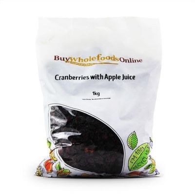 Buy Whole Foods Dried Cranberries Infused with Apple Juice (1kg)
