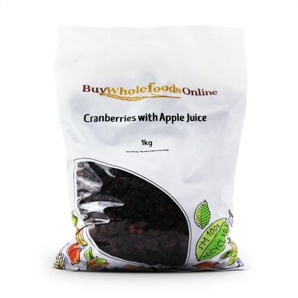 Buy Whole Foods Dried Cranberries Infused with Apple Juice (1kg)