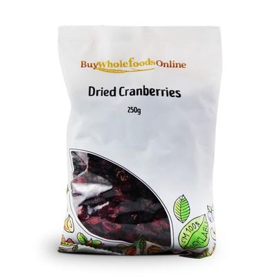 Buy Whole Foods Dried Cranberries (250g)