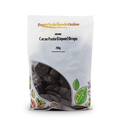 Buy Whole Foods Organic Cacao Paste (Liquor) Raw - Drops (250g)