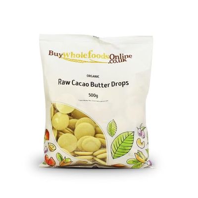 Buy Whole Foods Organic Raw Cacao Butter Drops (500g)