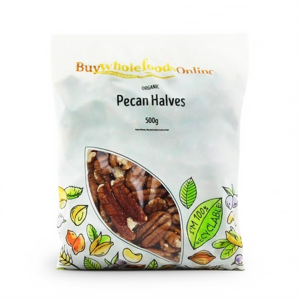 Buy Whole Foods Organic Raw Pecan Nut Halves (500g)