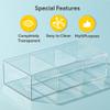 Hammont Rectangle Acrylic Box - Shelf Organizer Bins - Clear Storage Containers - Candy Party Favors | Bathroom Storage | Makeup Cosmetic Organization | 7.5"x3.75"x2" (4 pack) view 3