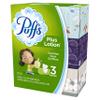 Puffs Plus Lotion Facial Tissues, 3 Family Boxes, 124 tissues per box, 372 Count view 1