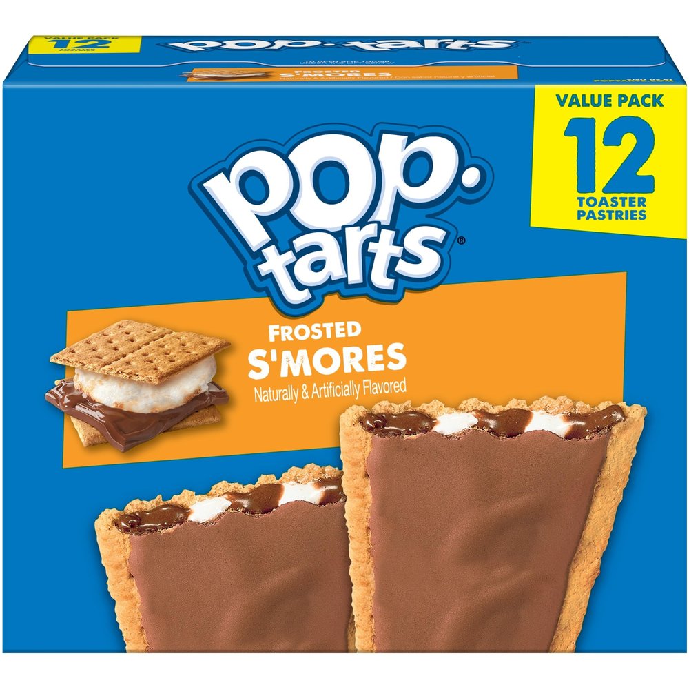 Pop-Tarts Toaster Pastries, Breakfast Foods, Kids Snacks, Frosted S'mores (12 Pop-Tarts)